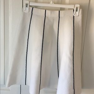 White skirt with black stripes